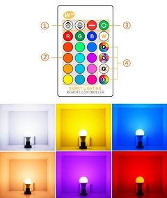 Lâmpada LED 5W 10W 15W 16 Cor RGB + Controle Remoto IR - Malybull Store