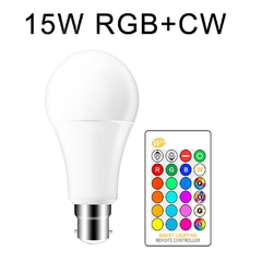 Lâmpada LED 5W 10W 15W 16 Cor RGB + Controle Remoto IR