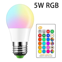 Lâmpada LED 5W 10W 15W 16 Cor RGB + Controle Remoto IR na internet