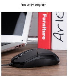 Imagem do FORKA USB Mouse de Computador com Fio Silencioso Clique LED