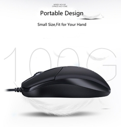 FORKA USB Mouse de Computador com Fio Silencioso Clique LED - Malybull Store