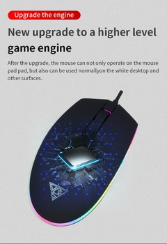 Mouse Gamer com Fio para Jogos 2400 DPI com Luz de Respiração RGB - loja online