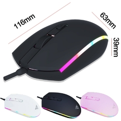 Imagem do Mouse Gamer com Fio para Jogos 2400 DPI com Luz de Respiração RGB