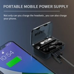 RUSAM RS19 5.2 Fones de ouvido Bluetooth TWS com Cancelamento de Ruído