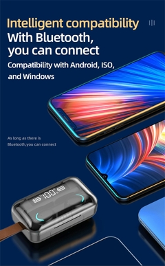 F9 Fones de Ouvido Sem Fio Bluetooth IPX7 - Malybull Store