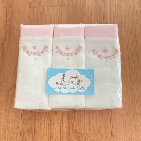 Kit Fraldas de Ombro Cremer Luxo - Floral Rosa