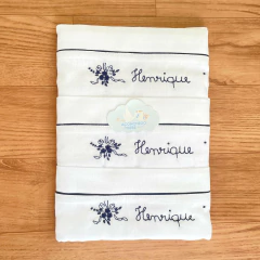 Kit Fraldas Cremer Luxo Personalizado - Floral Azul Marinho - comprar online