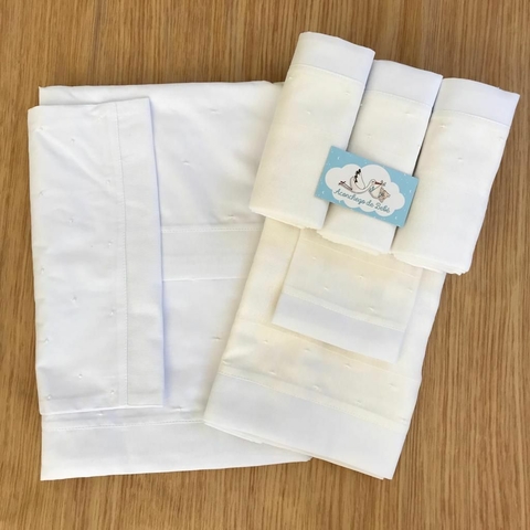 Kit coordenado Póa Branco Sob Encomenda