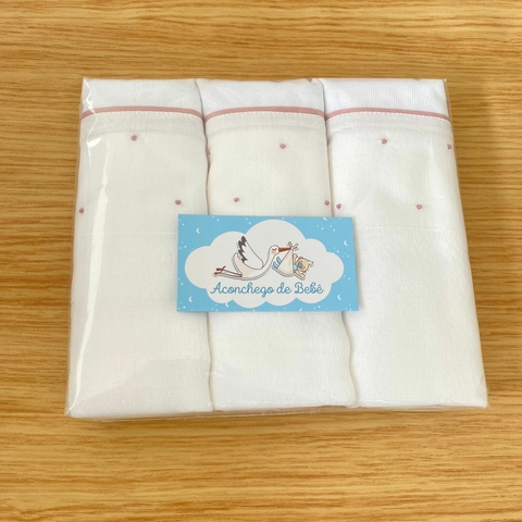 Kit Fraldas Cremer Luxo - Poá Rosê