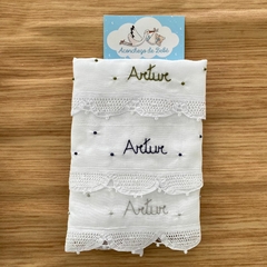 Kit 3 Fraldas + Kit 3 Panos de Boca em Renascença