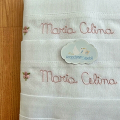 Kit Coordenado - Kit maternidade e 3 Fraldas Personalizadas - Aconchego de Bebê