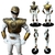 Mighty Morphin Power Rangers Branco Tommy Oliver Boneco Colecionável em Resina