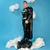 Super Homem Preto Dc Boneco Colecionável em Resina