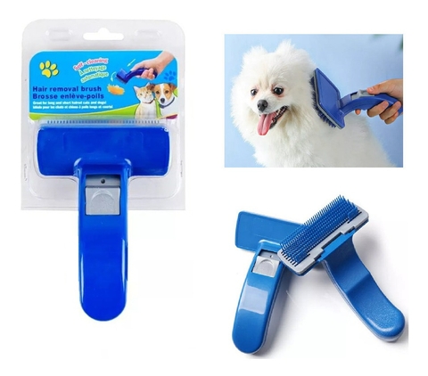 Rasqueadeira Escova Tira Pelos Pet Limpeza Automática M