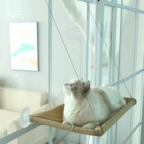 Caminha De Janela Para Gatos Com Ventosas Suspensa Rede