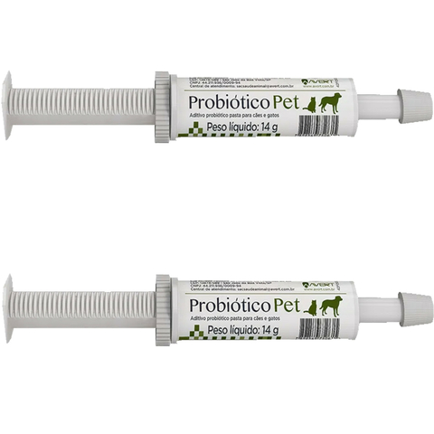 Kit 2 Suplemento Probiótico Pet 14gr Avert Para Cães E Gatos