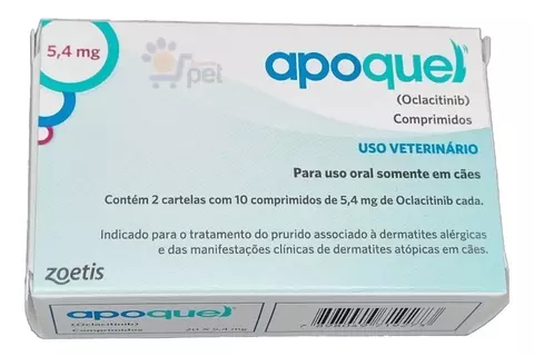 Apoquel 5,4 mg para Cachorro 20 Comprimidos