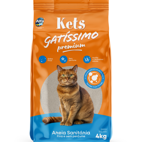 Areia Sanitária Gatissimo Premium 4kg Sem Perfume