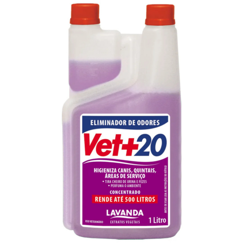 Eliminador de Odores Vet+20 Concentrado 1 Litro Lavanda