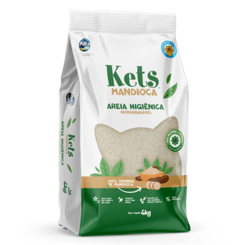 Areia Granulado Extrato De Mandioca Kets Biodegradável 4kg
