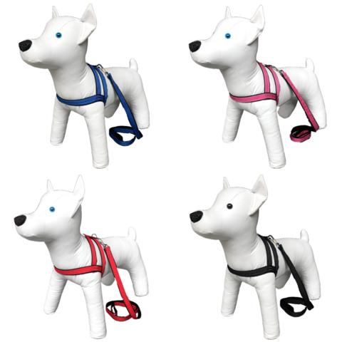 Coleira Peitoral Guia Nylon Duplo Cães Pequeno Porte N°6