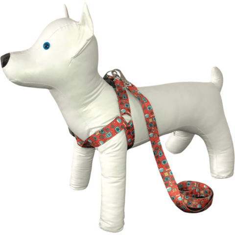 Peitoral Com Guia Seda Premium Americano Para Cães n°1