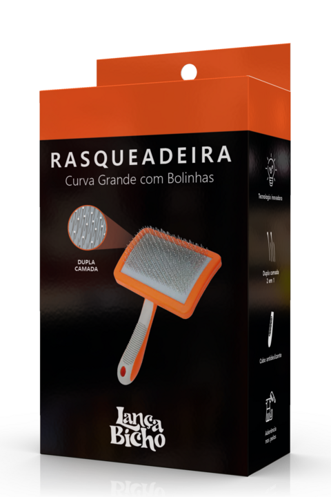 Rasqueadeira Curva Com Bolinhas - Lanca Bicho