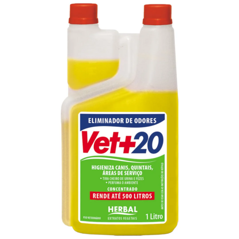 Eliminador de Odores Vet+20 Concentrado 1 Litro Herbal