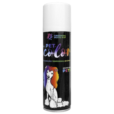 Spray De Tinta Pet Temporária Para Cães E Gatos Color Branco