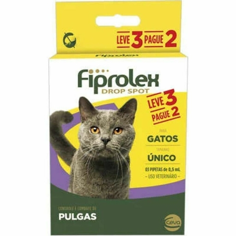 Fiprolex Drop Spot Gatos - 3 Pipetas