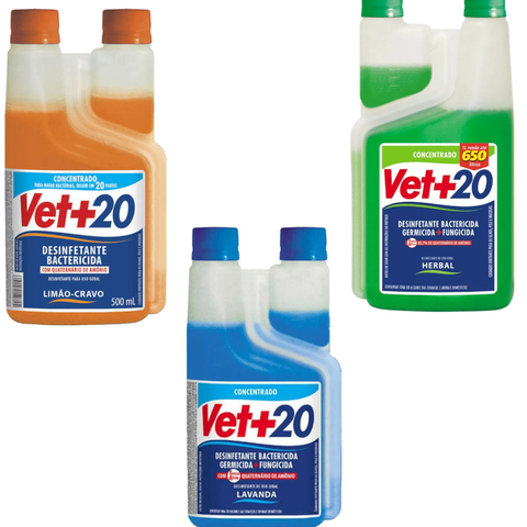 Desinfetante Bactericida Concentrado Vet+20 500ml