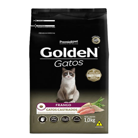 Ração Golden Gato Castrado Frango 1kg