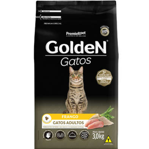 Ração Golden Gato Adulto Frango 3kg