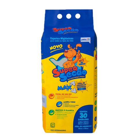 Tapete Higiênico SUPER SECÃO MAX 30 unidades