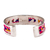 950 Silver Bracelet 14grs with Andean Aguayo Pink and Yellow - buy online