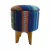 Banco Decorativo Puff Baú Étnico Colorido Aguayo Céu Azul