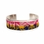 Bracelete Prata 950 14grs com Aguayo Andino Pink e Amarelo