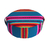 Meditation Stool With Handles Round Ethnic Colorful Aguayo Blue - La Casa Etnica