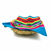 Woven Fiber Bread Basket with Blue Andean Cloth Animals (Totora and Aguayo)