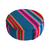 Meditation Stool With Handles Round Ethnic Colorful Aguayo Blue