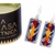 Ethnic Silver Earring (12grs.) Rectangular Aguayo Colorful Boho - buy online