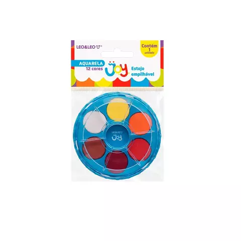 AQUARELA JOY - 12 CORES - ESTOJO EMPILHAVEL