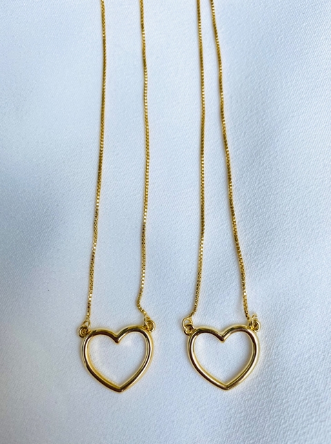 ESCAPULARIO CORAÇÃO LISO VAZADO - P