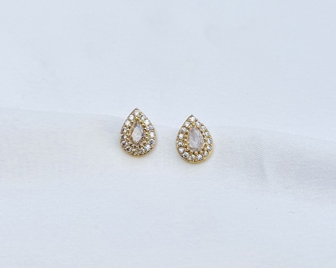 BRINCO GOTA PEDRA ZIRCÔNIA