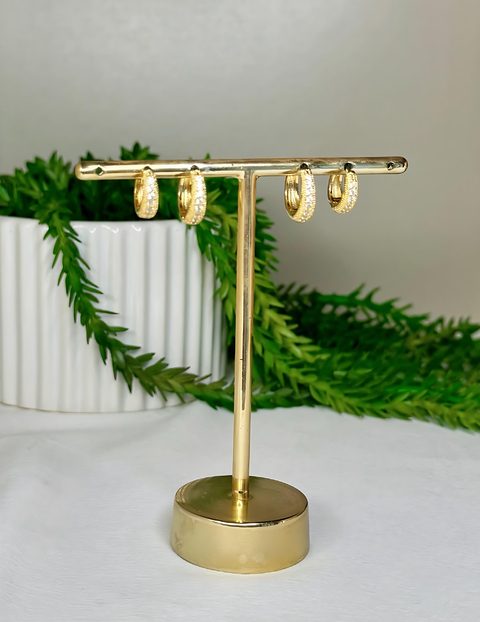 DUPLA DE ARGOLINHAS CRAVEJADO COM BOLINHAS