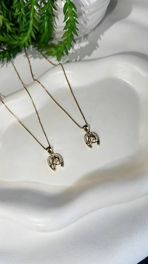 COLAR PINGENTE FERRAGEM COM CAVALO