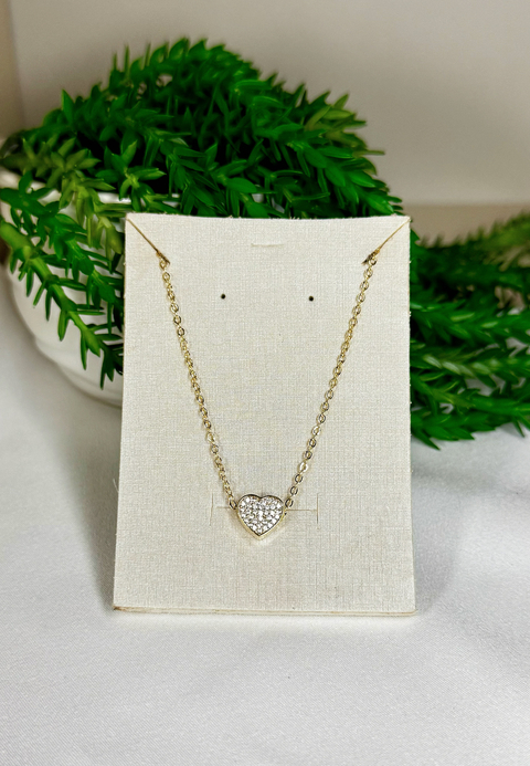 COLAR PORTUGUESA CORAÇÃO CRAVEJADO - comprar online