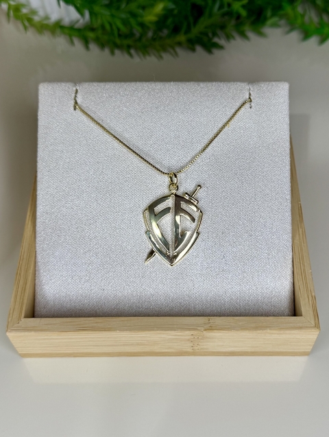 CORRENTE MASCULINA PINGENTE FÉ