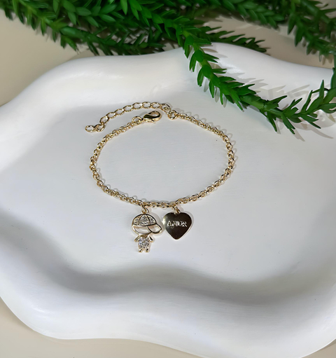 PULSEIRA 1 FILHO COM CORAÇÃO AMOR
