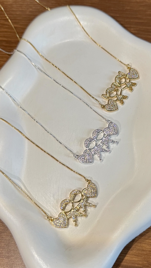 COLAR 2 FILHOS CRAVEJADO - comprar online